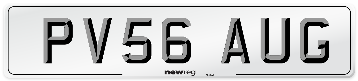 PV56 AUG Number Plate from New Reg